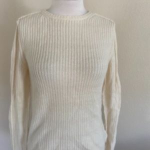 Strom Women 100% cashmere ivory L/S sweater Small